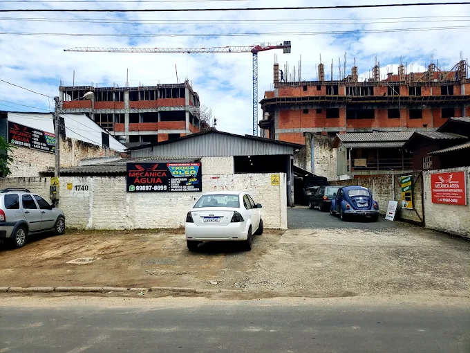 Fachada da Mecânica Águia na Rua Joaquim Nabuco, 1740, em Criciúma